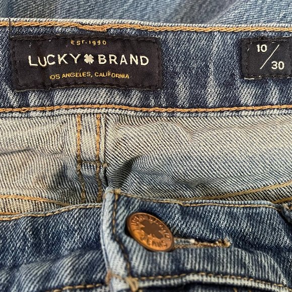 Lucky Brand Authentic Straight Crop Blue Jeans Size 10/30 Pockets - Picture 5 of 14